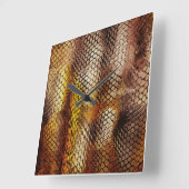 Slithering Chic Quadratische Wanduhr (Winkel)