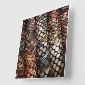 Slithering Chic Quadratische Wanduhr (Winkel)