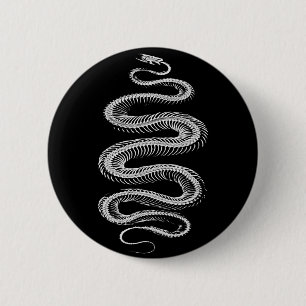 Slithering Snake Skeleton Button