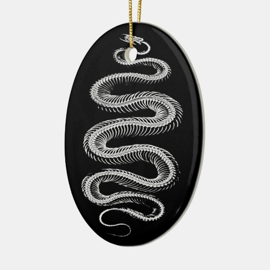Slithering Snake Skeleton Keramikornament (Links)