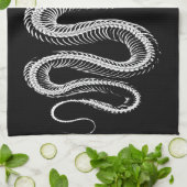 Slithering Snake Skeleton Küchentuch (Gefaltet)