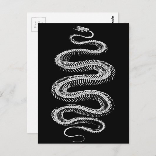 Slithering Snake Skeleton Postkarte (Vorne/Hinten)