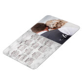 Sliver Marble Wedding Foto Template 2020 Kalender Magnet (Linke Seite)