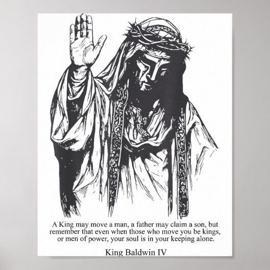 Sliver Mask King Baldwin Iv Meme The Leper King Wa Poster (Vorne)