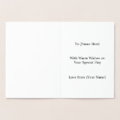 Sliver Swan Motif - Ihr Text auf einem Eleganten Folienkarte (Innenseite)