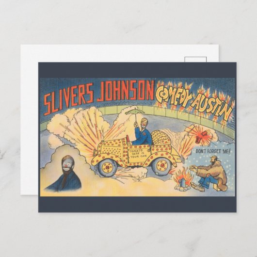 Slivers Johnson, Clown Postkarte (Vorne/Hinten)