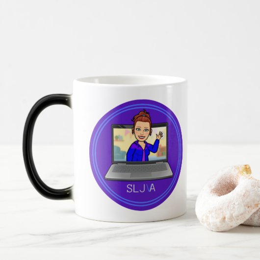 SLJ-VA-Cartoon-Logo Verwandlungstasse (Mit Donut)