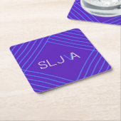 SLJ-VA-Logo Rechteckiger Pappuntersetzer (angewinkelt)