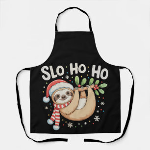 Slo Ho Ho Frohe Faultier-Weihnachten Sloth Weihnac Schürze