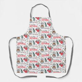 Slo Ho Ho Merry Slothmas Funny Christmas Koch Schürze