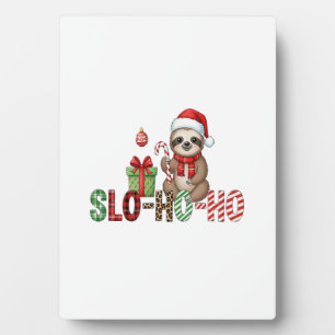 Slo Ho Ho Weihnachten Faultier 2 Fotoplatte