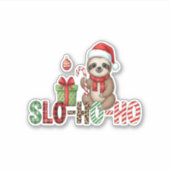 Slo Ho Ho Xmas Sloth 2 Aufkleber (Vorderseite)