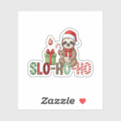 Slo Ho Ho Xmas Sloth 2 Aufkleber (Blatt)