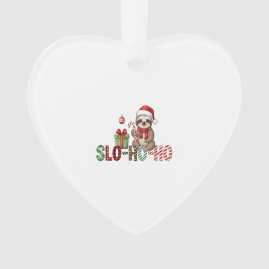 Slo Ho Ho Xmas Sloth 2 Ornament (Vorderseite)