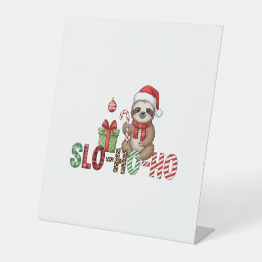 Slo Ho Ho Xmas Sloth 2 Sockelschild (Vorderseite)