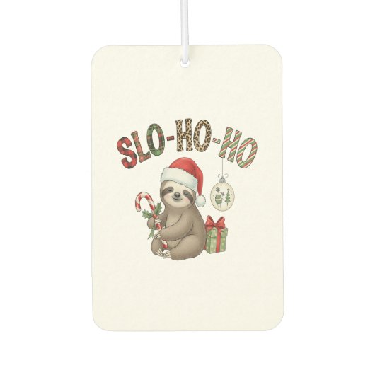 Slo Ho Ho Xmas Sloth Autolufterfrischer (Vorderseite)