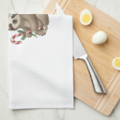 Slo Ho Ho Xmas Sloth Geschirrtuch (Viertel Falte)