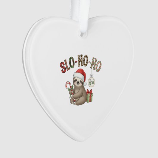 Slo Ho Ho Xmas Sloth Ornament (Vorderseite)
