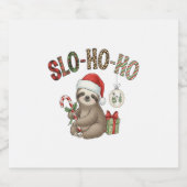 Slo Ho Ho Xmas Sloth Schaumweinetikett (Einzelnes Label)