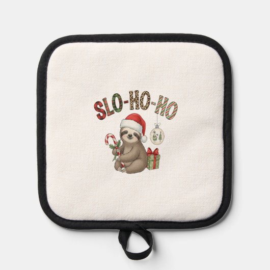Slo Ho Ho Xmas Sloth Topflappen (Vorderseite)