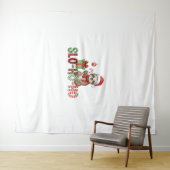 Slo Ho Ho Xmas Sloth Wandteppich (Beispiel (Horizontal))