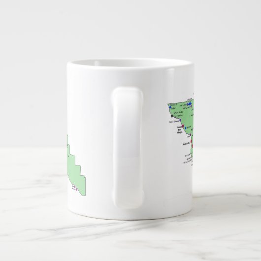 SLO Place Names Map mit englischen Übersetzungen Jumbo-Tasse (Rückseite)