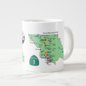 SLO Place Names Map mit englischen Übersetzungen Jumbo-Tasse (Vorderseite Rechts)