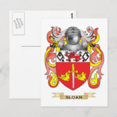 Sloan Coat of Arms (Familienwappen) Postkarte (Vorne/Hinten)