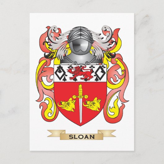 Sloan Coat of Arms (Familienwappen) Postkarte (Vorderseite)