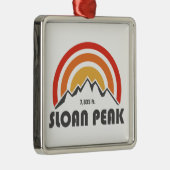 Sloan Peak Washington Ornament Aus Metall (Rechts)