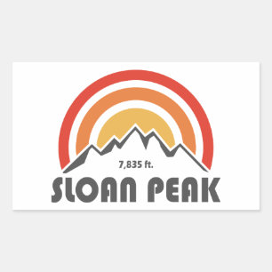 Sloan Peak Washington Rechteckiger Aufkleber