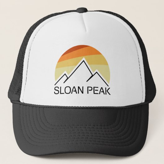Sloan Peak Washington Retro Truckerkappe (Vorderseite)