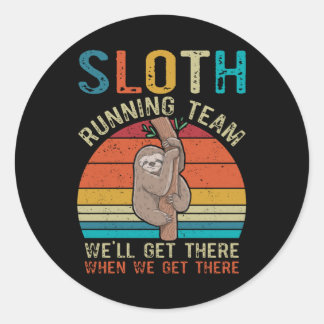 Sloan Running Team Vintag Retro Sunset Runder Aufkleber
