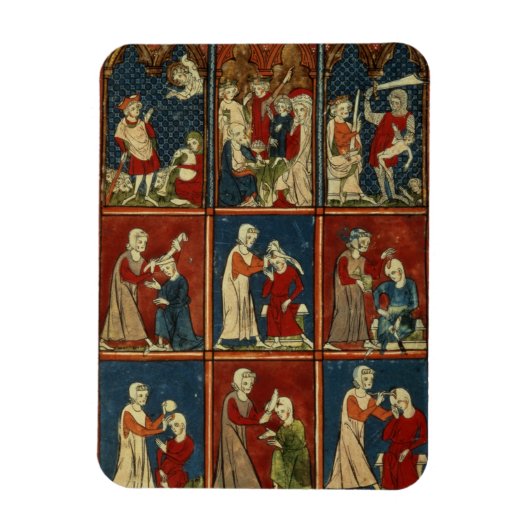 Sloane 1977 fol.2V Medizinische und biblische Szen Magnet (Vertikal)