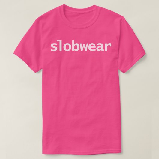 Slobwear Minimal Typografie Weißer Text T-Shirt (Design vorne)