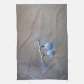 Sloe Berries Nature Foto Geschirrtuch (Vertikal)