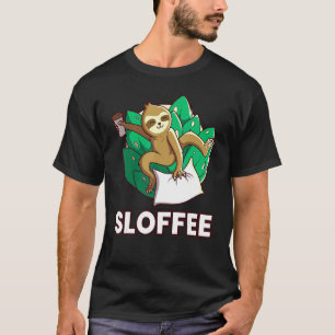 Sloffee Coffee Lazy Sloths Animal Graphic T-Shirt