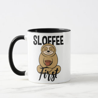 Sloffee - Schönes & lustiges Faultier und Kaffee Tasse