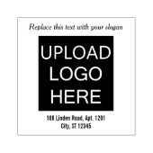 Slogan-Adresse für Ihre eigene Logo-Briefmarke Gummistempel (Prägung)