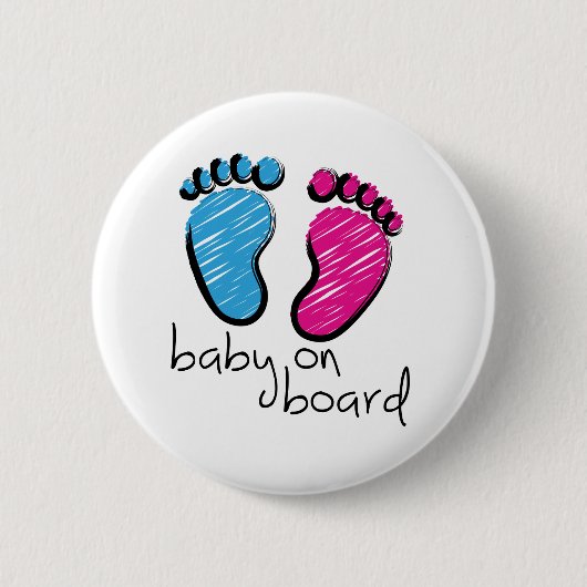Slogan an Bord - Baby-Jongen von meisje Button (Vorderseite)