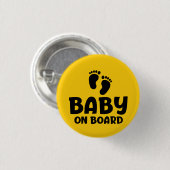 Slogan Baby an Bord - Baby ist ein Boord, im Auto. Button (Vorne & Hinten)