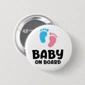 Slogan Baby an Bord - Baby ist ein Boord, im Auto. Button (Vorne & Hinten)