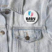 Slogan Baby an Bord - Baby ist ein Boord, im Auto. Button (Beispiel)