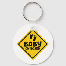 Slogan Baby an Bord - Baby ist ein Boord, im Auto.