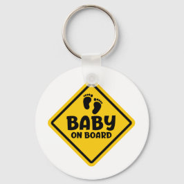 Slogan Baby an Bord - Baby ist ein Boord, im Auto. Schlüsselanhänger
