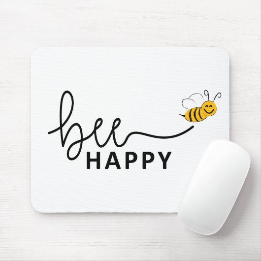 Slogan bee glücklich, maak je geen zorgen. Wees bl Mousepad (Mit Mouse)