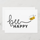 Slogan bee happy, maak je geen zorgen. Wees blij. (Vorne/Hinten)