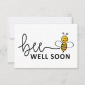 Slogan Bee well soon. Van harte beterschap ! Karte (Vorderseite)