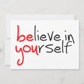 Slogan Believe in yourself. Geloof in jezelf (Vorderseite)