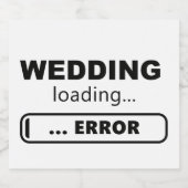 Slogan bruiloft is aan het laden, error. Vrijgezel Bierflaschenetikett (Einzelnes Label)